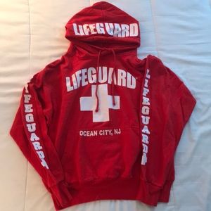 Red Lifeguard Hoodie Small